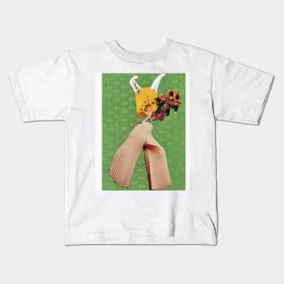 Fashion ft. Moves Like Jagger with a green background! Kids T-Shirt